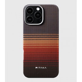 iPhone 16 PRO MAX PiTAKA tok Tactile Woven - SUNSET - MagSafe