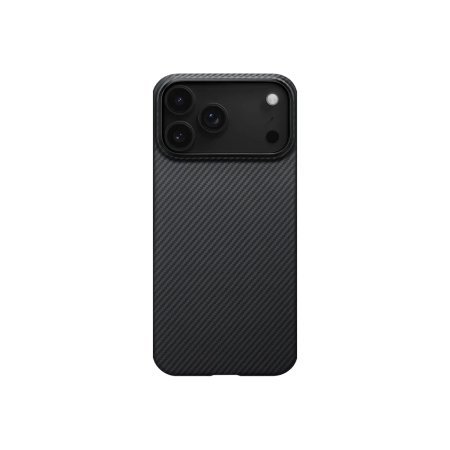 iPhone 17 PRO PiTAKA ULTRA-SLIM tok 600D Black/Grey (Twill) - MagSafe