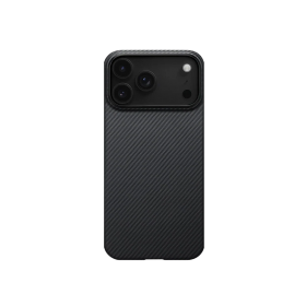 iPhone 17 PRO MAX PiTAKA ULTRA-SLIM tok 600D Black/Grey (Twill) (PitaTap™) - MagSafe